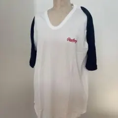 新品　Rawlings アンダーシャツ ホワイト/ネイビー サイズXO