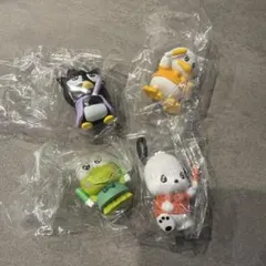 はぴだんぶい　キラキラもーっと⭐︎おうえんフィギュア　4点まとめ売り　ガチャガチャ