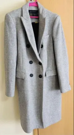 ZARA WOMAN ダブルブレストコート グレー