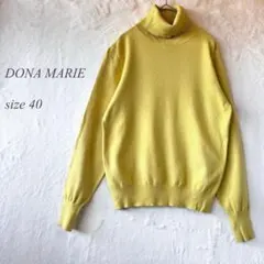 DONA MARIE タートルネックニット サイズ40 黄色 無地 1162のサムネイル