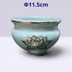 연꽃향로 11.5cm 불단 청자, 금련향대, 도자기, 불단, 새제품, 미사용