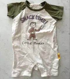 着用1回 Birthdayおさるのジョージロンパース70