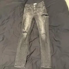 GYDA ミドルウエスト スキニーデニムパンツ グレー Mサイズ