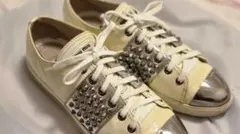 [中古/miu miu] エナメルスニーカー