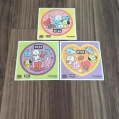 BT21 くら寿司 コラボ ステッカー 3種セットのサムネイル