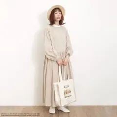 Alice Samansa Mos2 綿麻クレリックワンピース　SM2