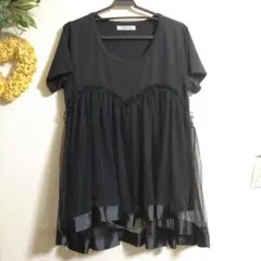 【f108】【美品】Cepica／チュール／チュールドッキング／Tシャツのサムネイル
