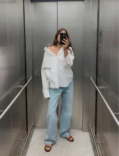 ZARA♡ Z1975 STRAIGHT-FIT ハイライズ デニムパンツ