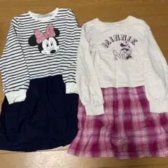 ギャップ　ミニーマウス 長袖ワンピース 2点セット