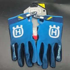 Husqvarna Lサイズ　モトクロス グローブ 青 ハスクバーナ オフロードのサムネイル