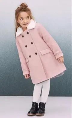 プチバトー コート ピンク ファー付き 12a