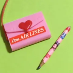 【昭和ロッテのおまけ】リカちゃんバッグ＆鉛筆　レトロ　激レア　当時物　希少　ガムのサムネイル