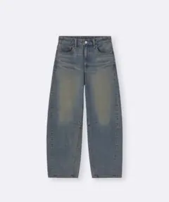 GU バレルレッグパンツ　67BLUE S