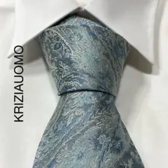 TG3766 KRIZIAUOMO ペイズリー ボタニカル ネクタイ イタリア製のサムネイル