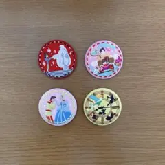 ディズニー 刺繍缶バッチ 4種セット