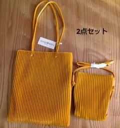 春にぴったり！HUNDRED プリーツトートバッグ＆ポシェット 2点セット