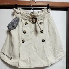 アルジー　ALGY　ベージュ ダブルボタン スカート　スカパン　 M　160cm