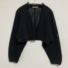 2024✨️ カレンソロジー　PAPERメッシュカーディガン　黒　ボレロのサムネイル