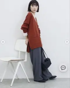美品サマンサモスモスブルー　マルチスタイルVネックカーディガン　テラコッタのサムネイル