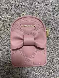 SAMANTHAVEGA ハートキルティング リボン ポーチ ピンクのサムネイル