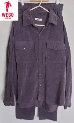 WEGO【セットアップ】コーデュロイCPO シャツMパンツS レディースにも