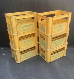 ジュース瓶ケース 6個　コンテナ　ケース　ボックス　ビールケース　ワンエース　② ジュース瓶ケース 6個 コンテナ ケース ボックス ビールケース