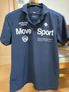 DESCENTE Move Sport ポロシャツ ネイビー メンズ Lのサムネイル