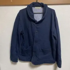 GLOBAL WORK ショールカラー カーディガン ネイビー XLのサムネイル