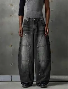 NewEastOrder Double BeltDistressed Denim - メルカリ