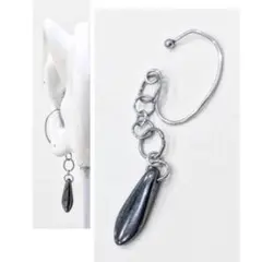 土日１５％OFF✵　メタリックダガーグラス　サージカルステンレスイヤーカフ