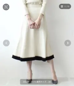 DRESSLAVE (ドレスレイブ) 配色カラーニットフレアスカートのサムネイル