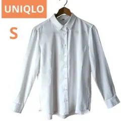 UNIQLO ユニクロ 長袖 シャツ ホワイト S 白のサムネイル