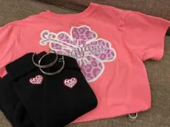 KOGYARU Tシャツ イヤリング レッグウォーマー セット コギャル