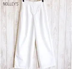 ノーリーズ タックワイドパンツ 日本製 ウエスト後ゴム 細見え 小さいサイズ