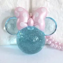 ディズニー　ミニーちゃん　光るおもちゃ　ネックレス　ブルー