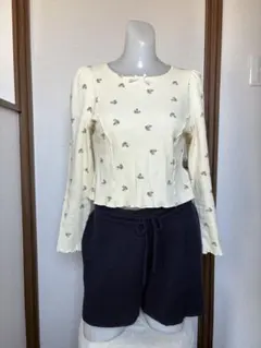 U by SPICK&SPAN ネイビーショートパンツ