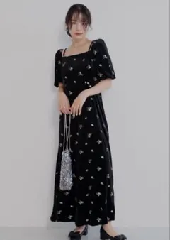 【結婚式/オケージョン】ベロアラインドレス