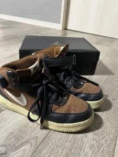 NIKE エアフォース1MID,07 LUXブラウン・ ブラック