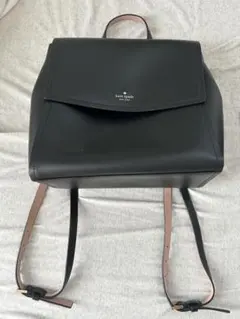 美品 ケイトスペード　リュック　レザー黒　バックパックA4