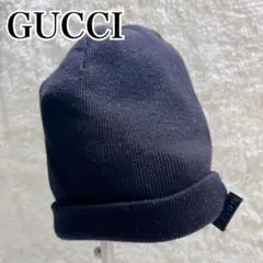 GUCCI ブラック ニット帽 Lサイズ グッチ 男女兼用 黒のサムネイル