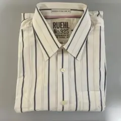 希少⭐︎RUEHL No.925 ホワイトストライプ長袖シャツ