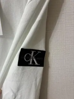新品Calvin Klein メンズ ロゴパッチ ワッフル長袖　XL