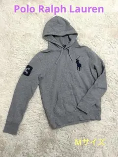 ラルフローレン ビッグポニー 刺繍ロゴ プルオーバーフーディー パーカー グレー