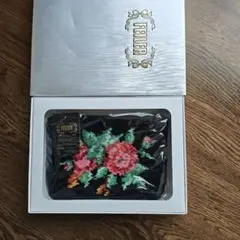 最終値下げ！ FEILER 花柄刺繍 ポーチ 黒