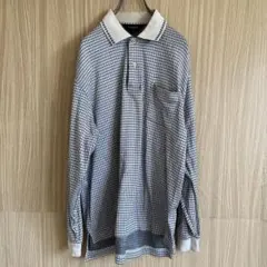 バーバリーゴルフ ポロシャツ 長袖 GOLF ゴルフ チェック グレー L