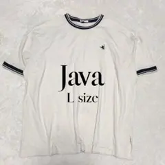 Java 半袖 Tシャツ L アイボリー ゆるだぼ 薄手 オーバーサイズのサムネイル