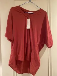 RETRO GIRL 赤 Vネック Tシャツ ブラウス Mサイズ