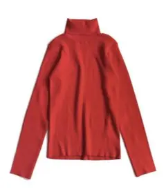 ハイネックニット赤