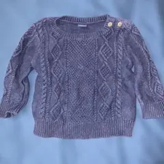 babyGap ケーブルニットセーター 12-18ヶ月 ネイビー