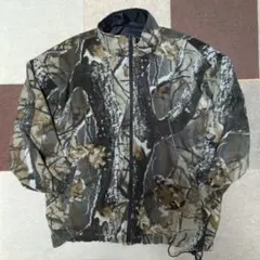 Duxbak 90's リアルツリー カモ フリースジャケット ドローコード